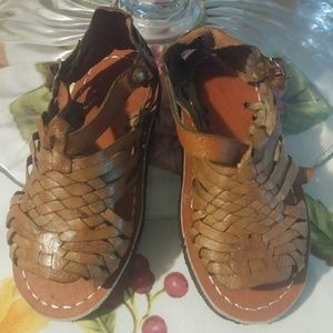 Kid's Leather Brown Sandals